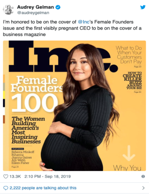 udrey Gelman on the cover of Inc. Magazine