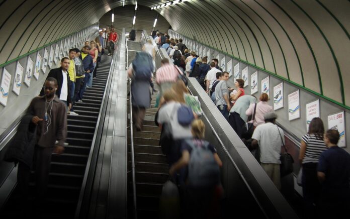 London underground busy life