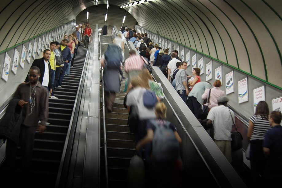 London underground busy life