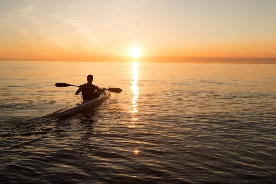 man with paddle