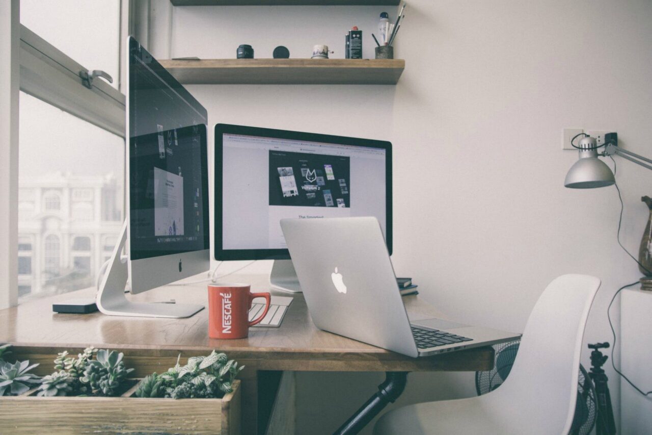 computer in a home office