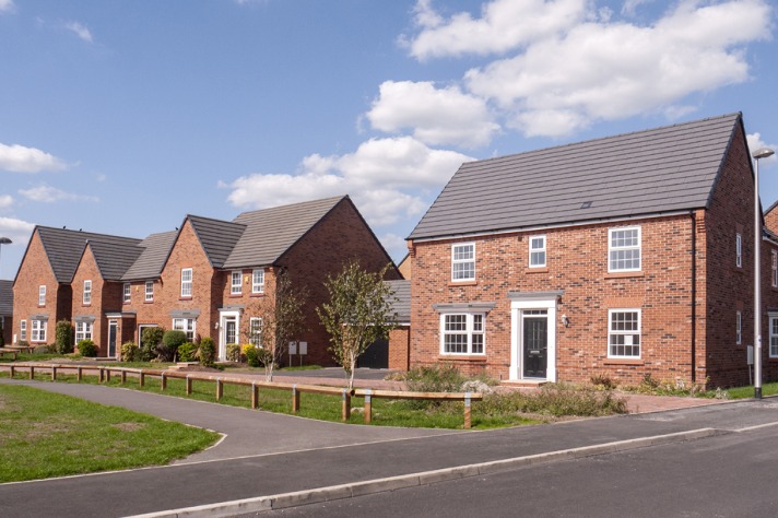 new build houses in a development