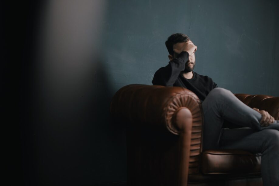Depressed man