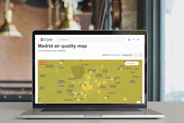 Sustainable cities – building on big data. - madridairqualitymapjpg