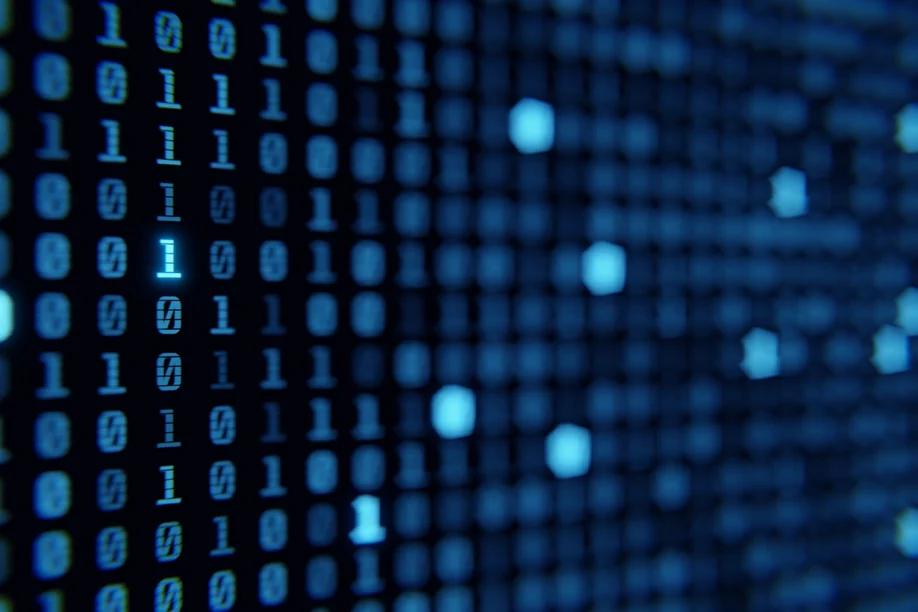 Binary code depicting artificial intelligence